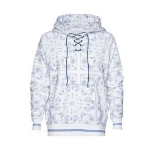 SER.O.YA Foster Bandana Seashell Print Hoodie Sweatshirt Lace-Up Adult M